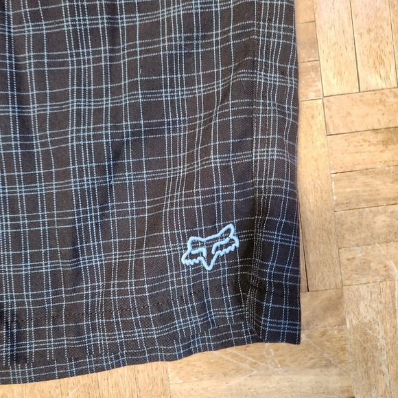Mens Fox Black and Blue Plaid Shorts sz 38 - Picture 2 of 9